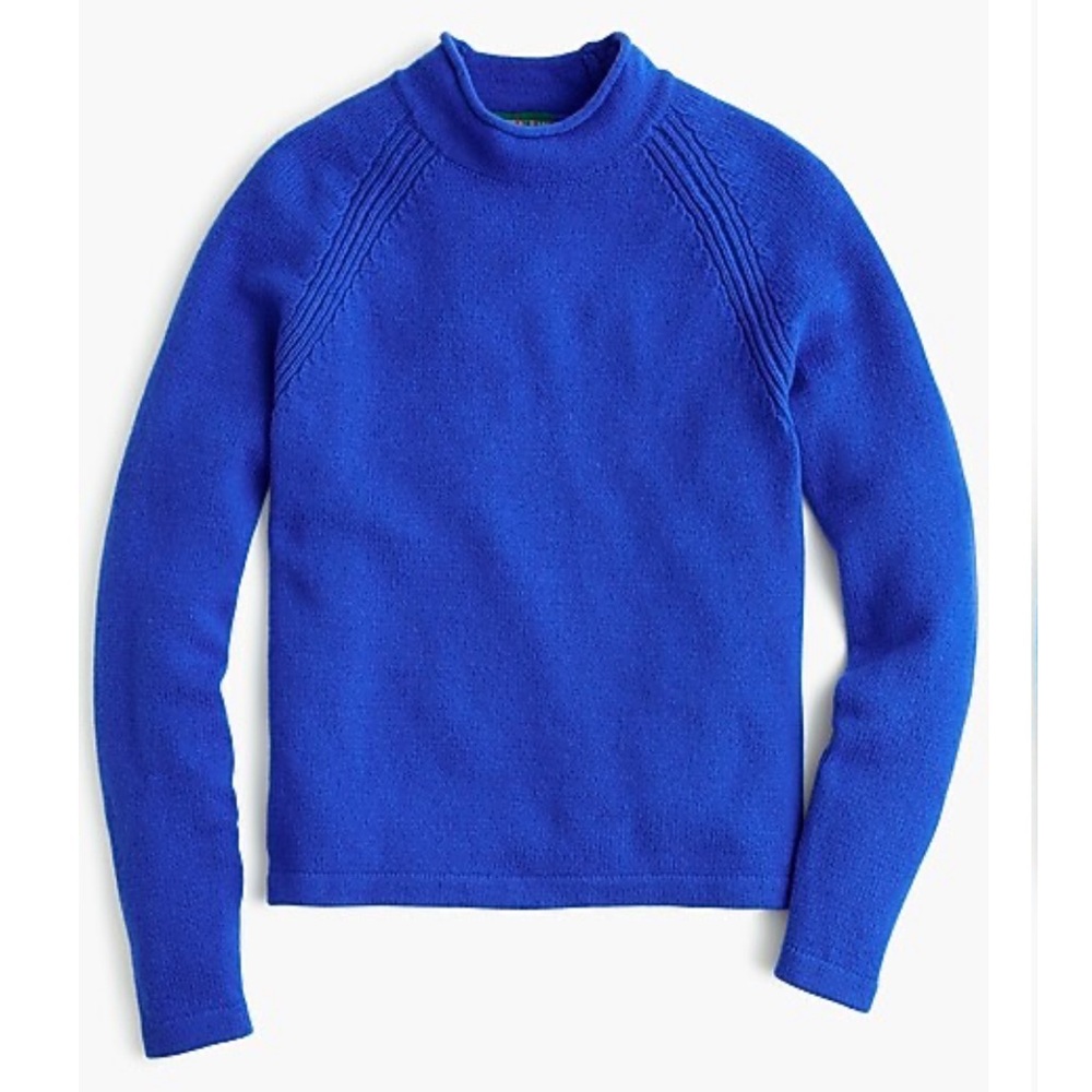 J. Crew Royal Blue Women's 1988 rollneck™ sweater in merino wool